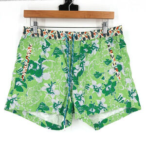 El Tuggle Mens Swim Trunks Small Patchwork Tropical Lined Quick Dry Slim Retro